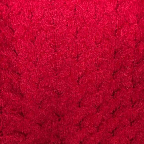 Anthropologie sleeping on snow red Torridon chunky cable eyelash knit sweater S - Picture 8 of 12